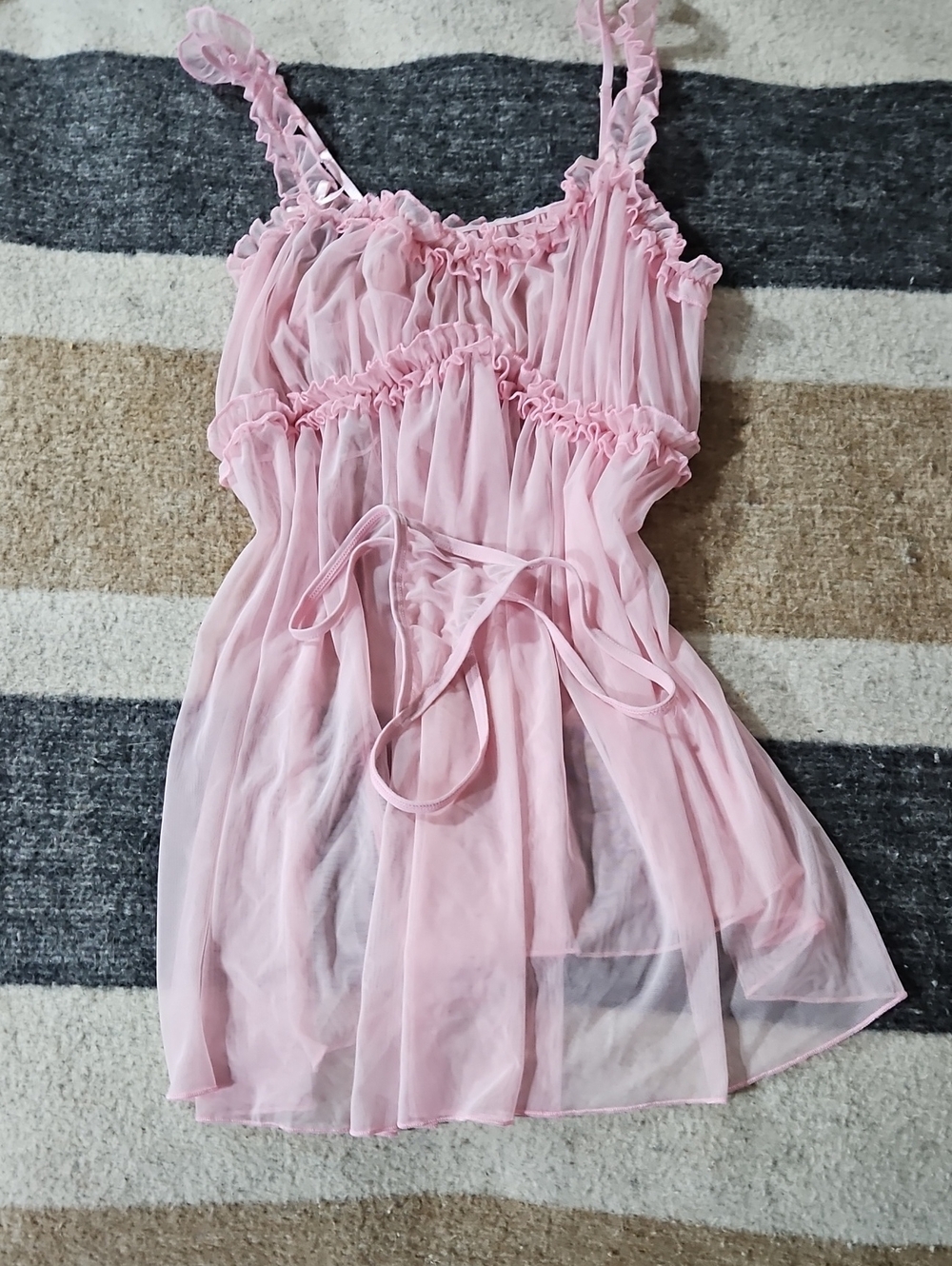 Womens Chiffon Lingerie Set